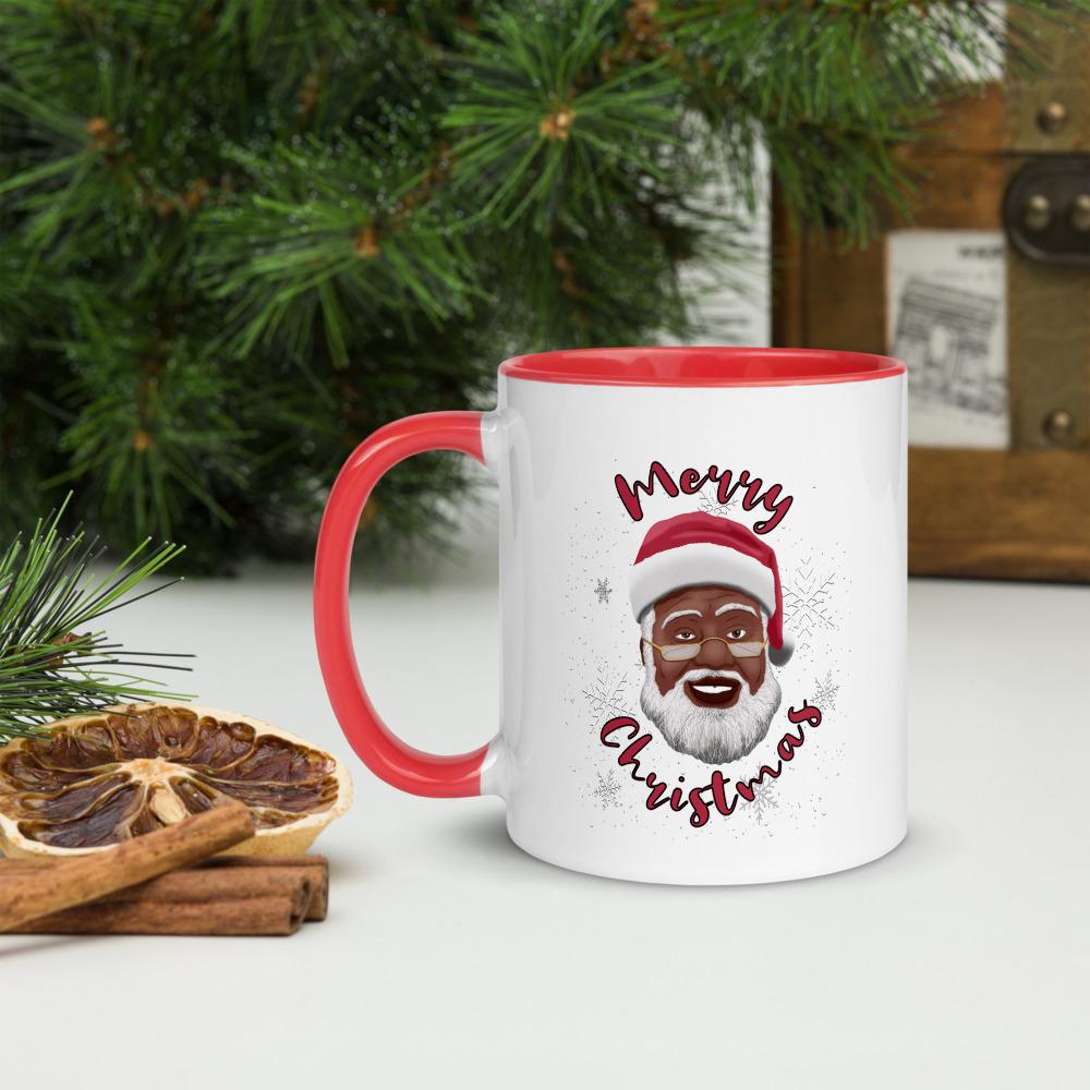 Merry Christmas: African American Santa Claus Ceramic Coffee Mug