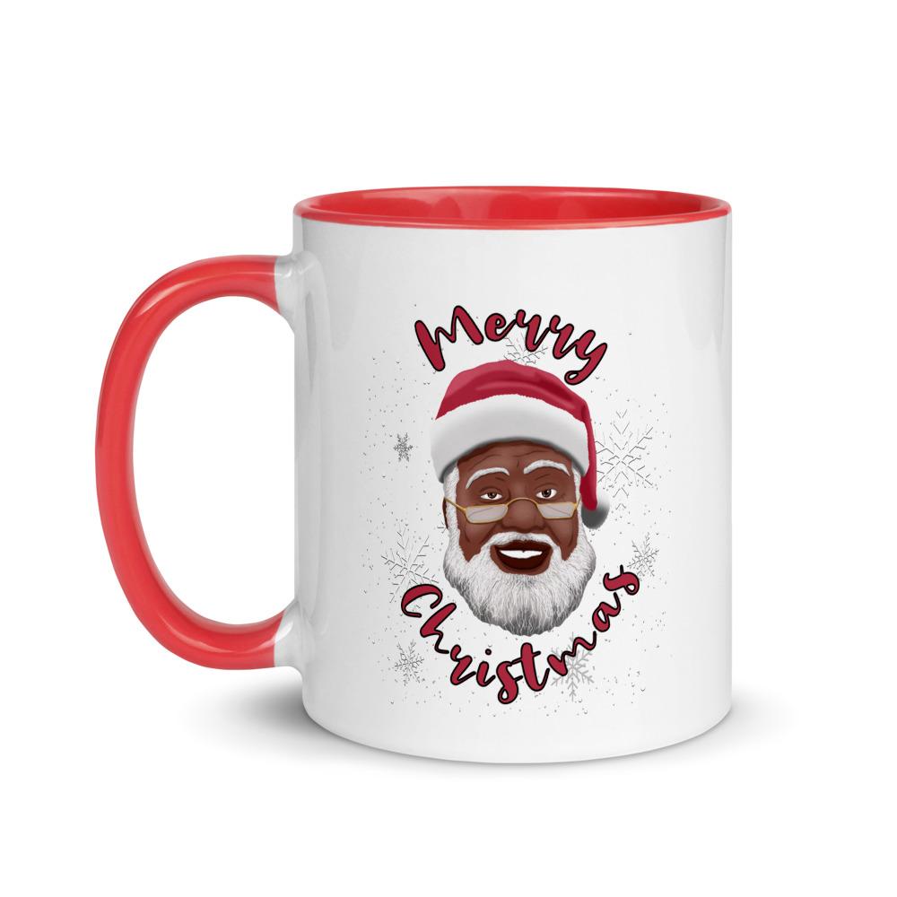 Merry Christmas: African American Santa Claus Ceramic Coffee Mug