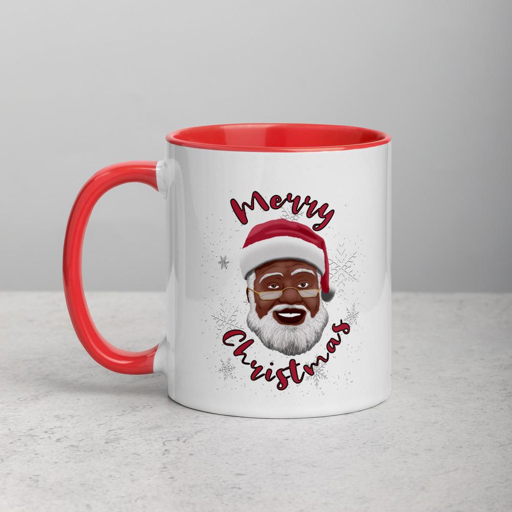 Merry Christmas: African American Santa Claus Ceramic Coffee Mug