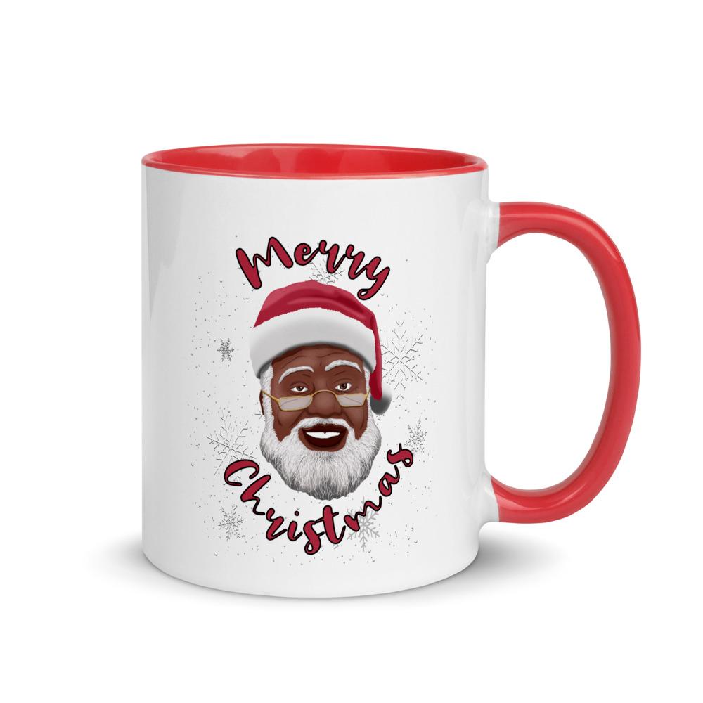 Merry Christmas: African American Santa Claus Ceramic Coffee Mug