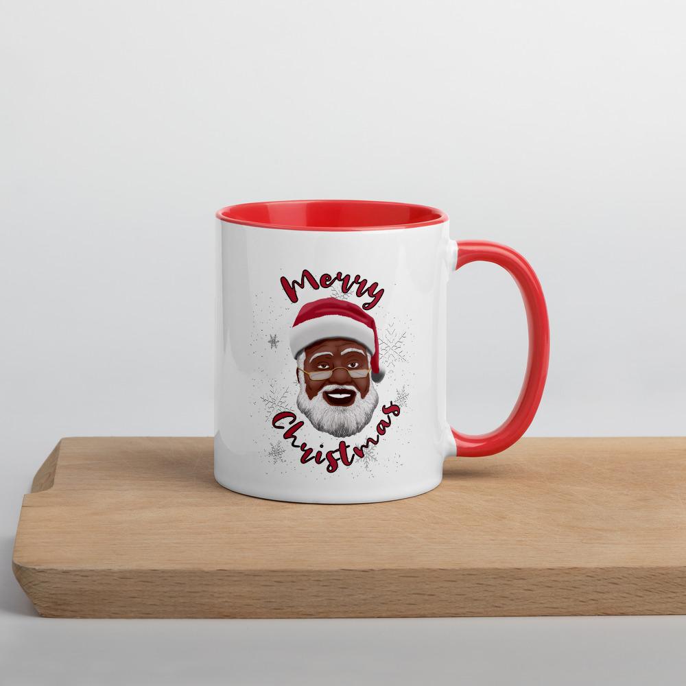 Merry Christmas: African American Santa Claus Ceramic Coffee Mug