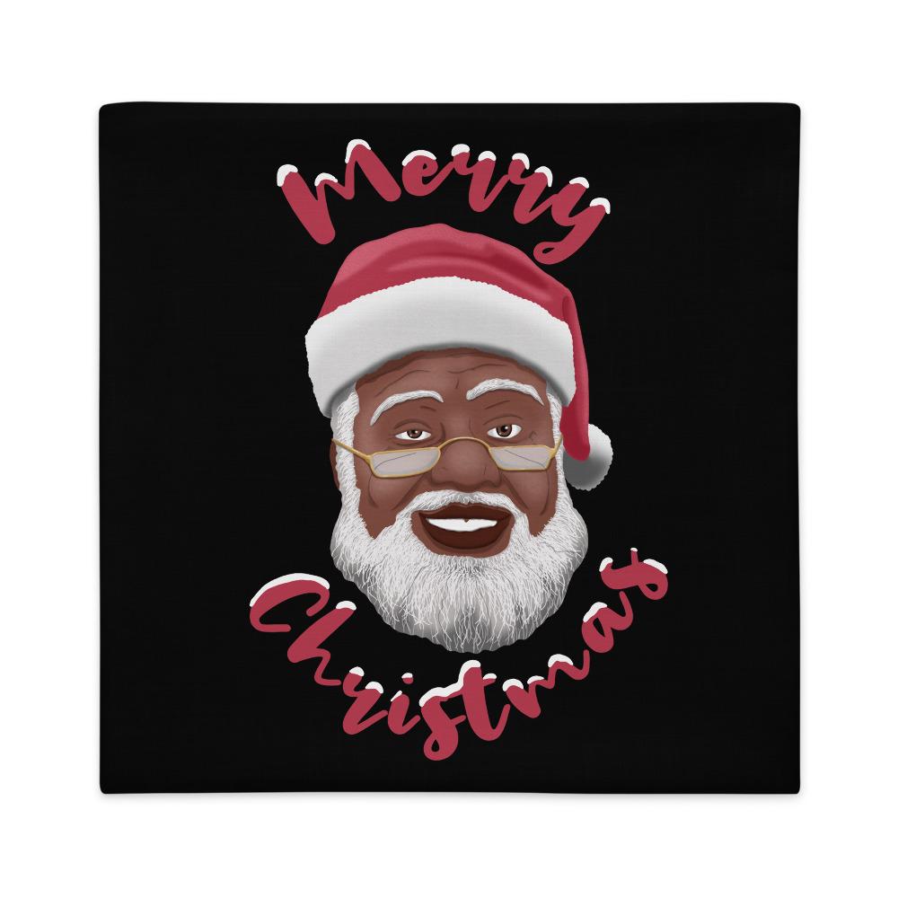 Black Santa Claus: African American Santa Claus Premium Pillow Case/Cover (Black)