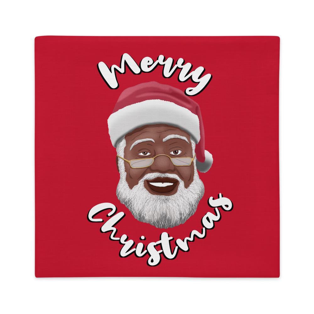 Black Santa Claus: African American Santa Claus Premium Pillow Case/Cover (Red)