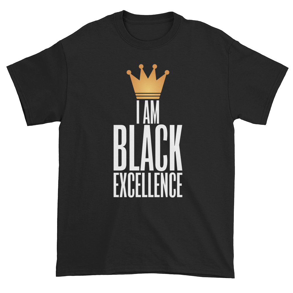 I Am Black Excellence Men's Short Sleeved T-Shirt (Black)