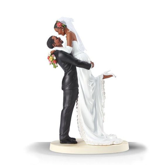 Forever One: African American Wedding Cake Topper