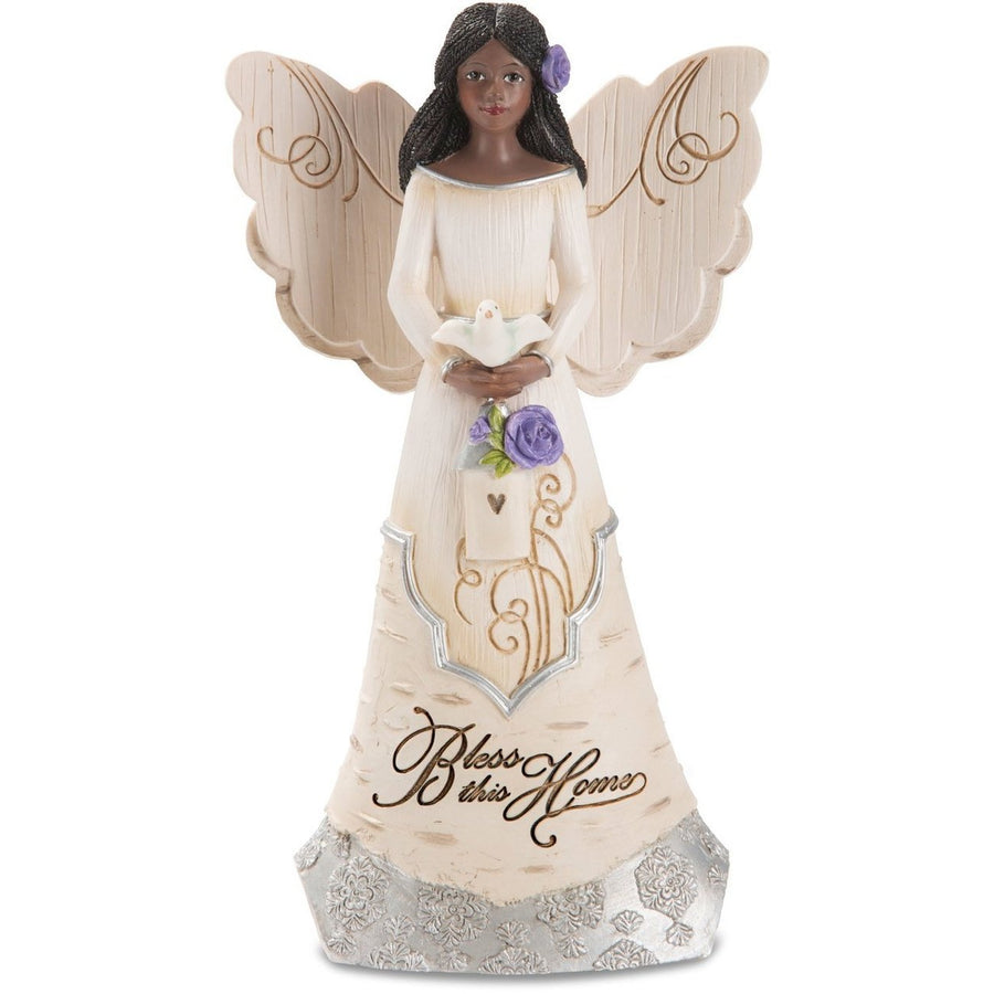 Bless this Home: African American Angel Figurine (Ebony Elements Collection)
