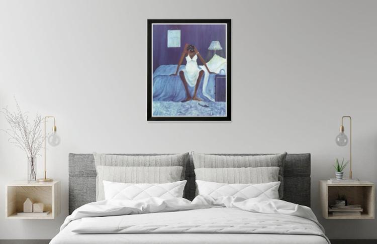 Blue Monday by Annie Lee (Black Frame - Mock Up)