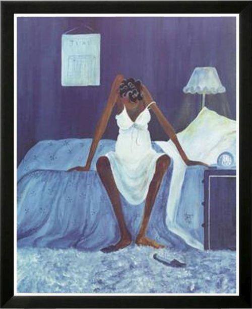 Blue Monday by Annie Lee (Black Frame)
