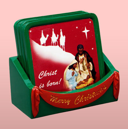 African American Nativity Coasters