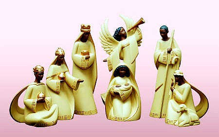 African American Nativity Figurine Set III