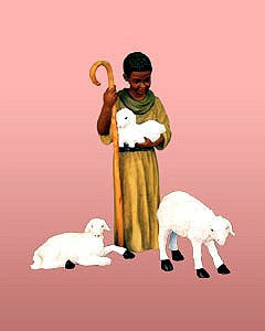Shepherd with Lambs Figurine Set 