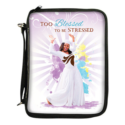 Too Blessed to be Stressed-Bible Cover-African American Expressions-11x8 inches-Vinyl-The Black Art Depot