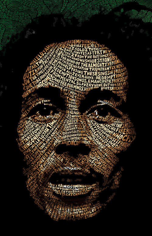 Bob Marley Word Art by Hans Fleurimont