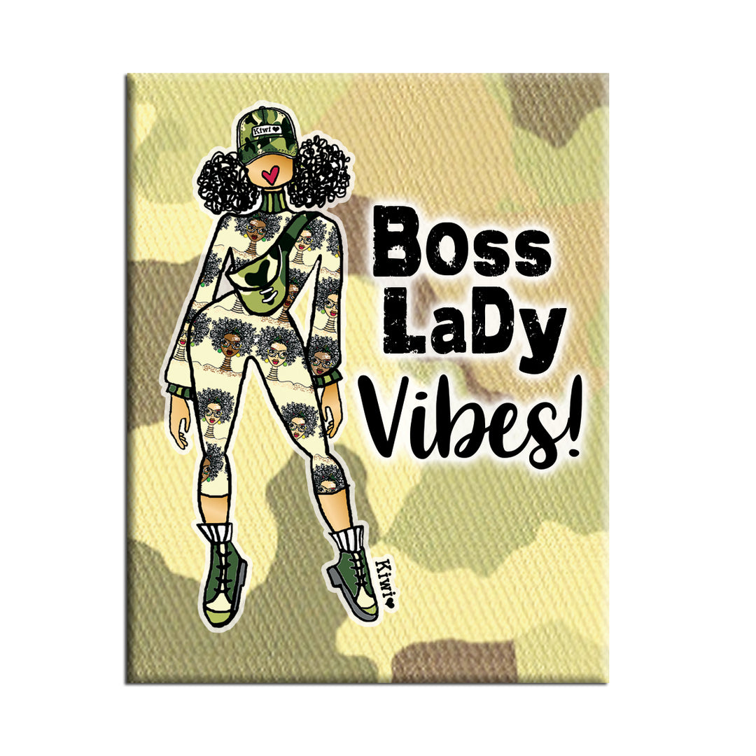 Boss Lady Vibes Decorative African American Magnet by Kiwi McDowell