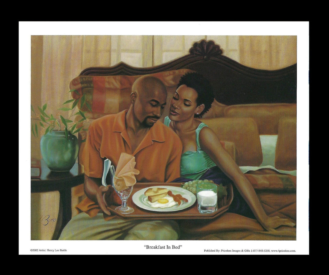 Breakfast in Bed by Henry Battle (Black Frame)