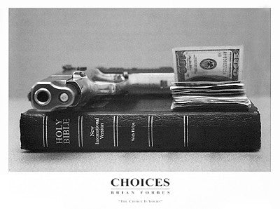 Choices-Art-Bryan Forbes-18x24 Inches-Unframed-The Black Art Depot