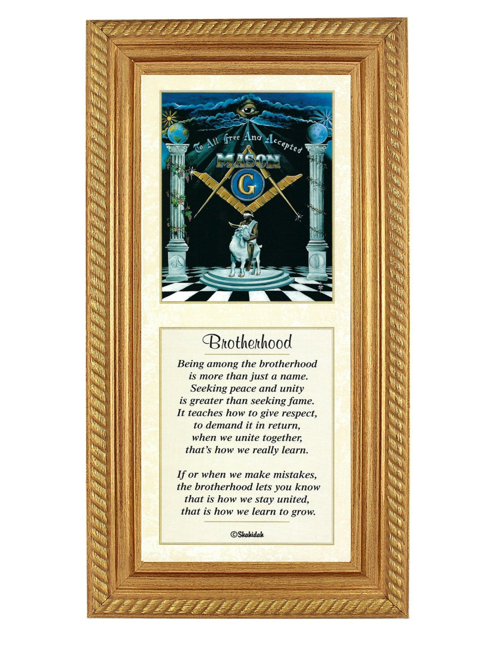 Brotherhood (Freemasonry) by Tracy Andrews and Shahidah (Literary Art Print)