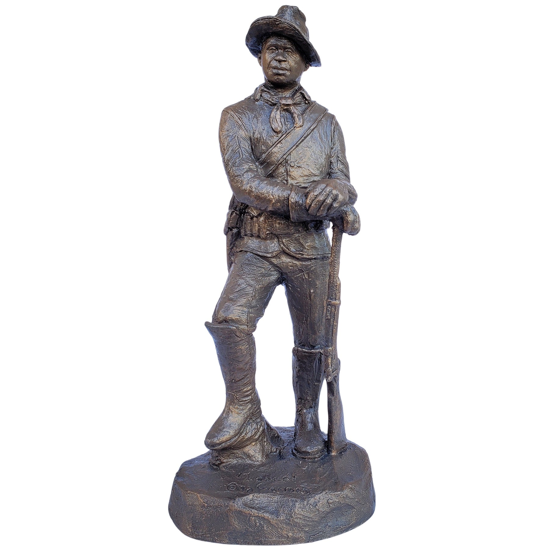 2 of 9: Buffalo Soldier: Corporal Figurine-Figurine-Micheal Garman Collection-13 inches-Bronzetone-The Black Art Depot