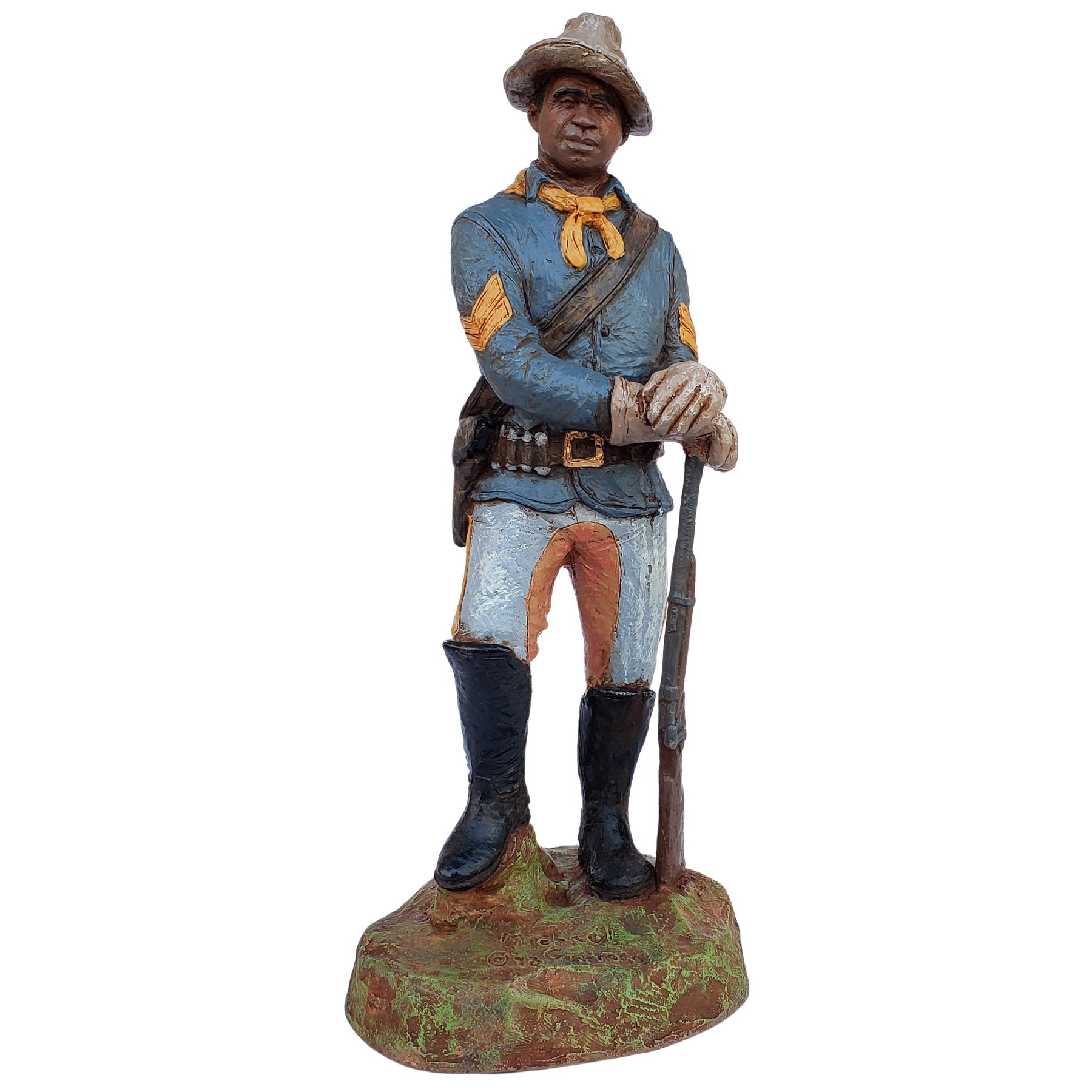 1 of 9: Buffalo Soldier Corporal Figurine (Hand Painted) by Michael Garman