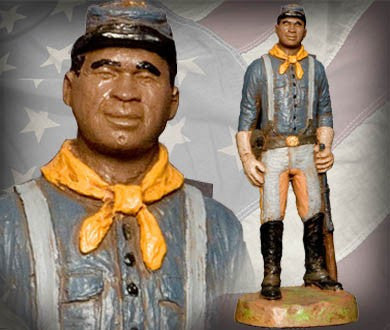 Buffalo Soldier Trooper Figurine (Hand Painted) by Michael Garman