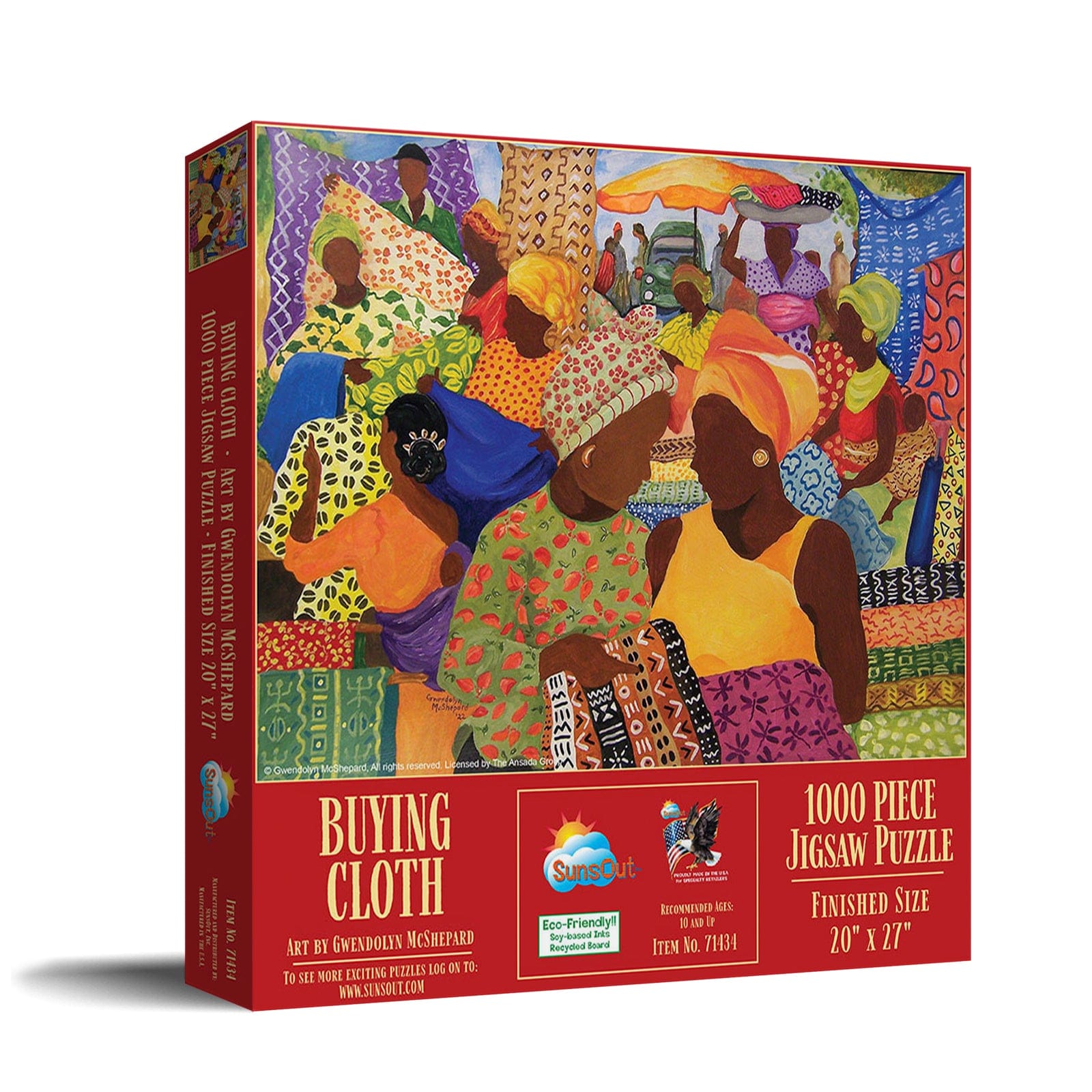 Buying Cloth by Gwendolyn McShepard: African American Jigsaw
