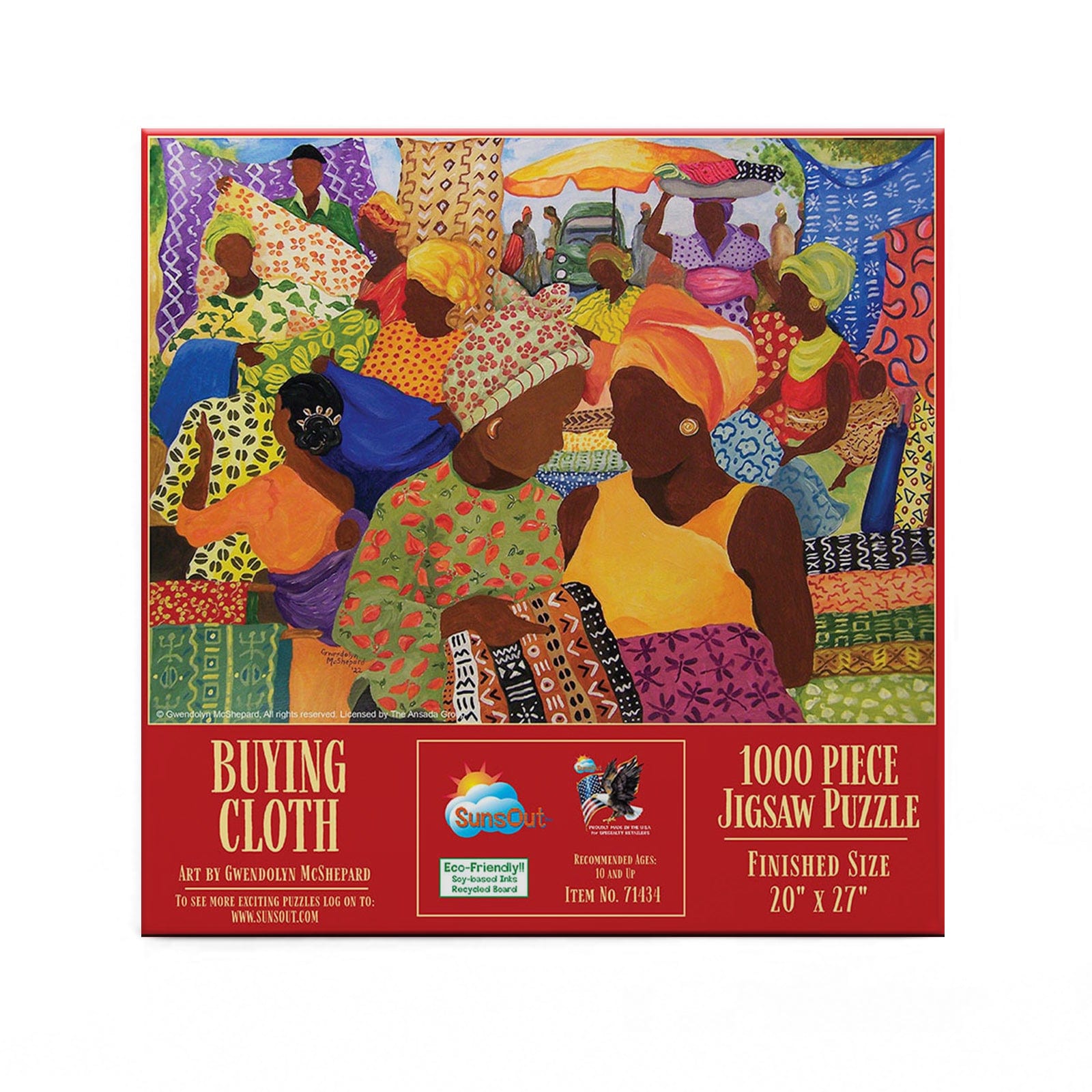 Buying Cloth by Gwendolyn McShepard: African American Jigsaw