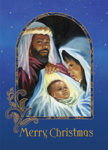 Merry Christmas (Nativity): African American Christmas Card