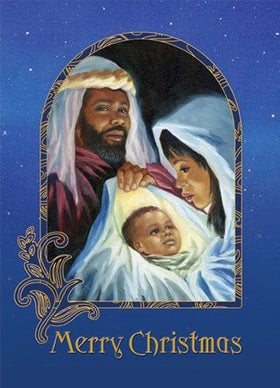 Merry Christmas (Nativity): African American Christmas Card