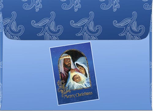 Merry Christmas (Nativity): African American Christmas Card Envelope