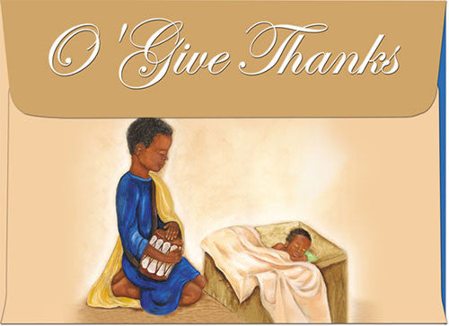 O' Give Thanks: African American Christmas Card Envelope