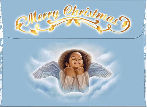 Merry Christmas (Angel): African American Christmas Card Envelope