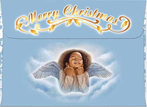 Merry Christmas (Angel): African American Christmas Card Envelope