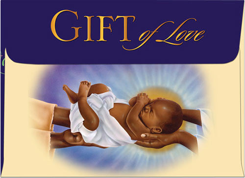Gift Of Love (Baby Jesus): African American Christmas Card Envelope