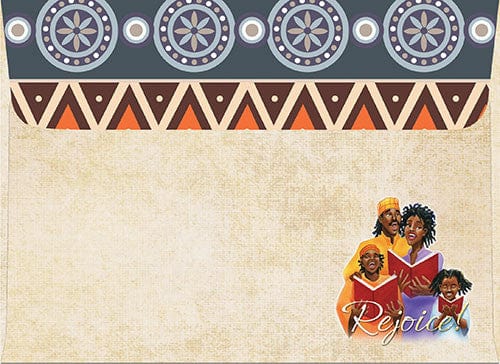Family (Rejoice): African American Christmas Card Envelope