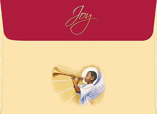 Trumpet (Joy): African American Christmas Card Envelope