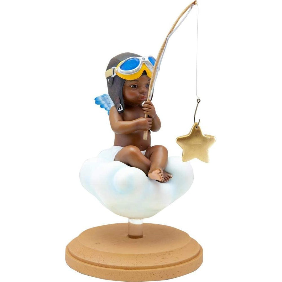 Catch a Blessing (Boy) by Thomas Blackshear: African American Angel Figurine