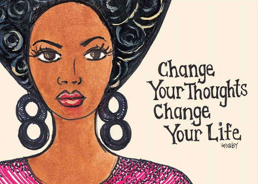 Change Your Thoughts, Change Your Life Magnet by Syliva "Gbaby" Cohen