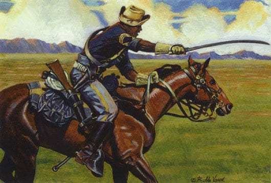 Charge of the Sgt. Major-Art-Bobb Vann-18x24 inches-Unframed-The Black Art Depot