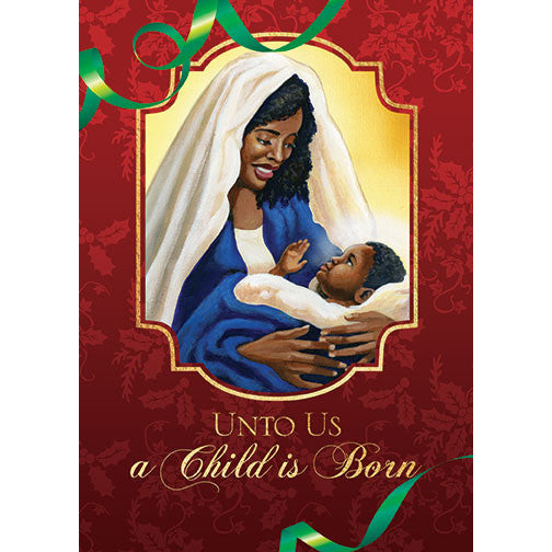 Child is Born: African American Christmas Card
