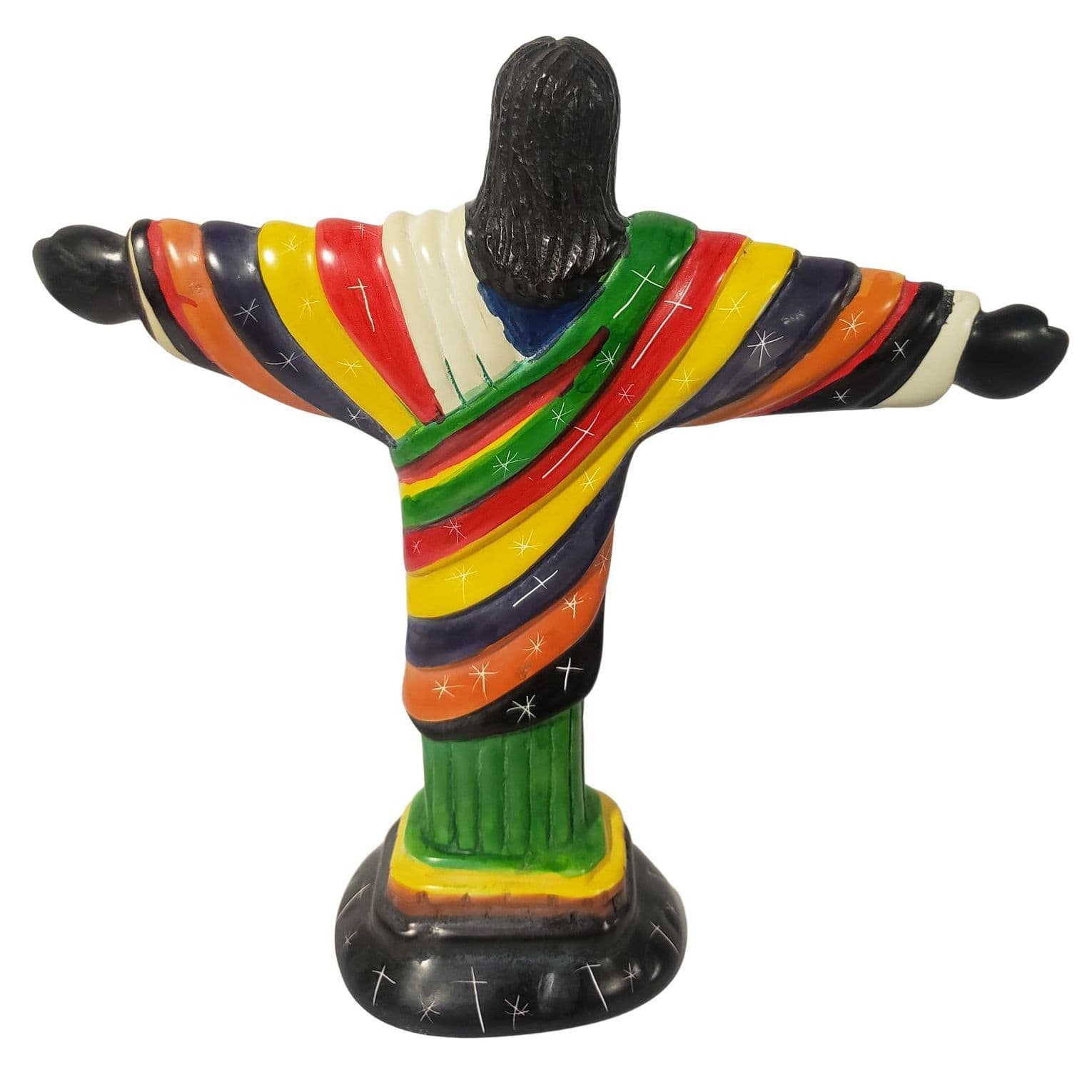 5 of 6: Colorful Jesus: Authentic Hand Carved Soapstone Sculpture (Black)