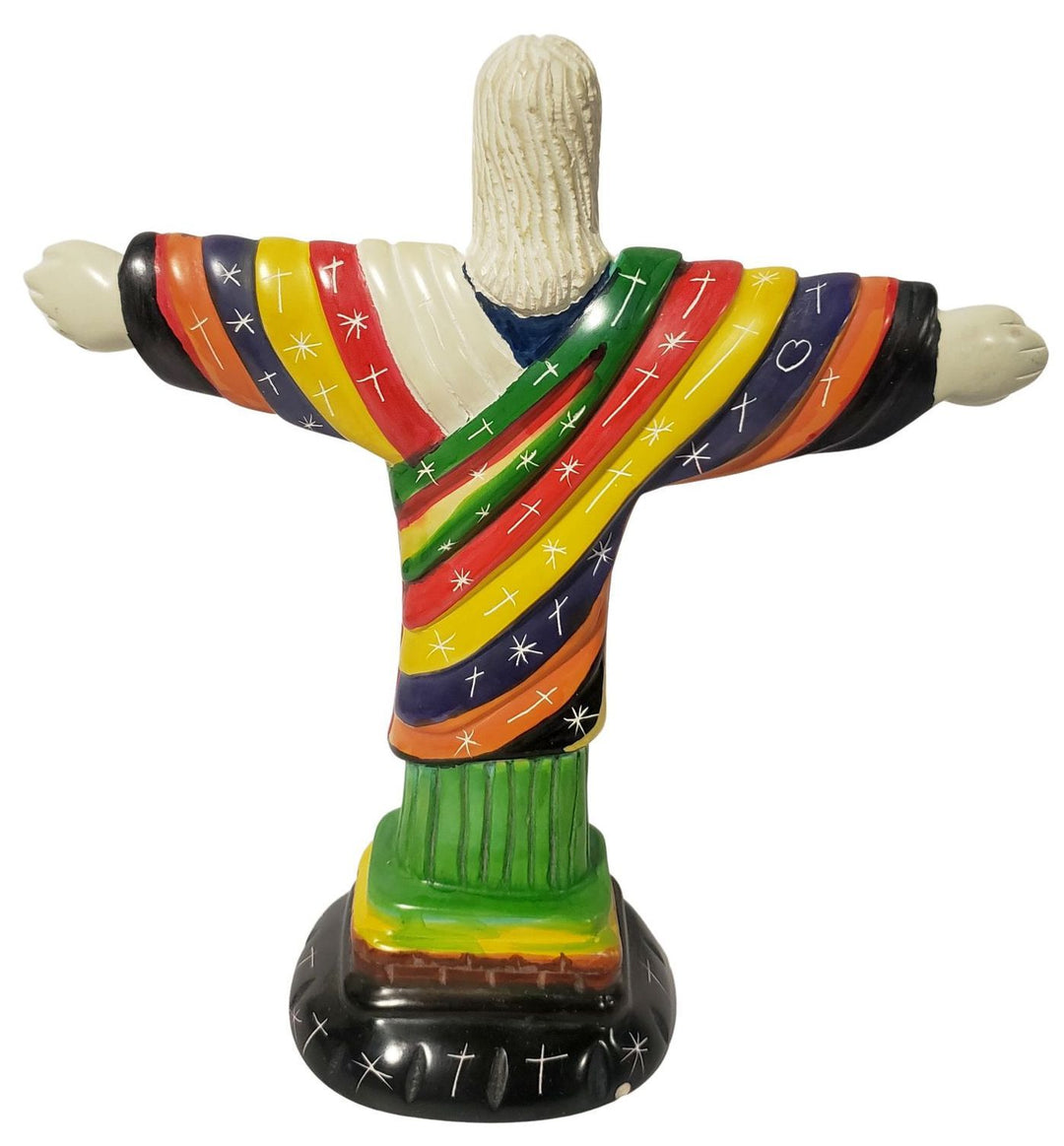 Colorful Jesus: Authentic Hand Carved Soapstone Sculpture (Natural)