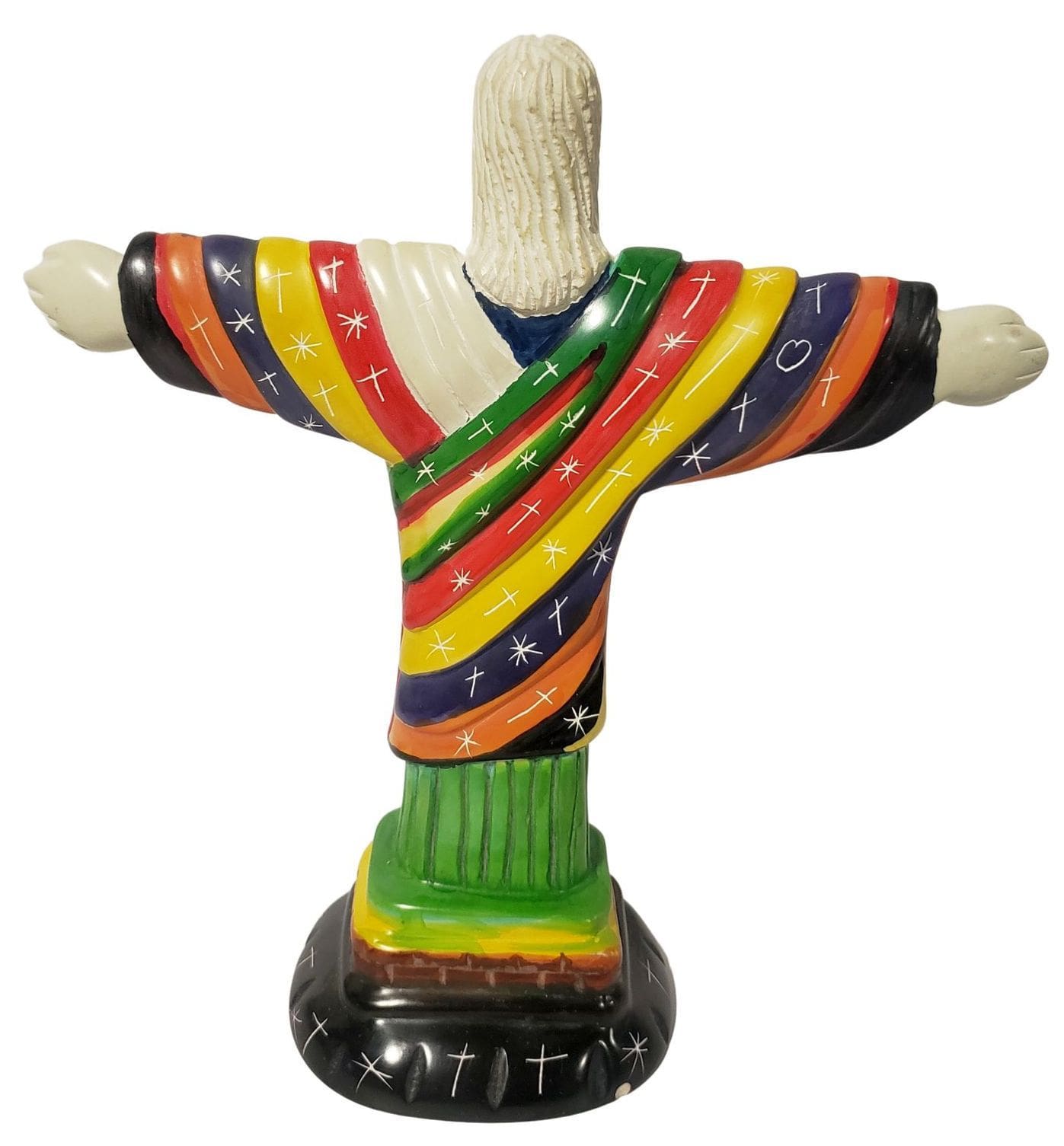4 of 6: Colorful Jesus: Authentic Hand Carved Soapstone Sculpture (Natural)