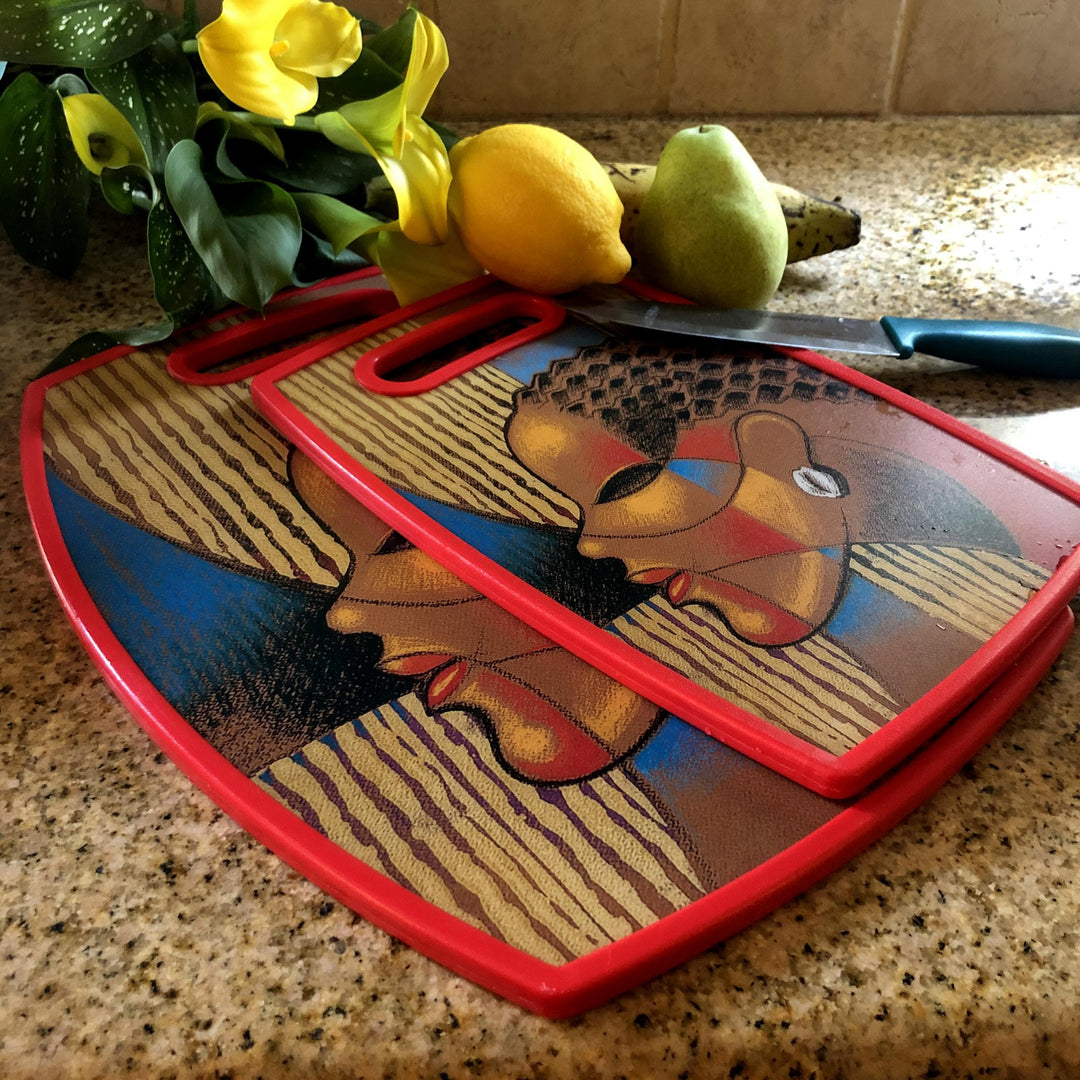 Composite of a Woman by Larry "Poncho" Brown: African American Cutting Board