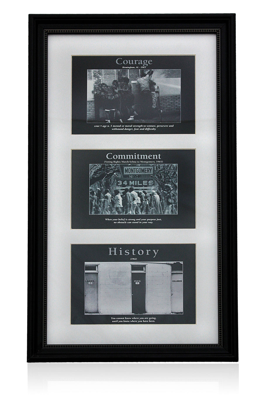 Courage, Commitment and History by D'azi Productions (Black Frame)