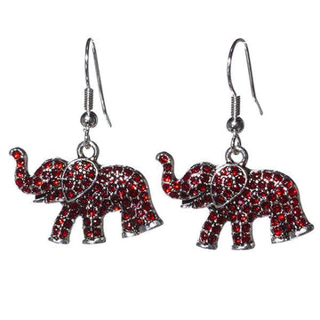 Crimson Rhinestone Elephant Earring (Delta Sigma Theta) – The Black Art ...
