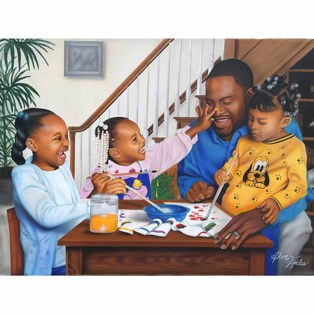 Daddy's Little Girls by Alan Hicks: African American Jigsaw Puzzle