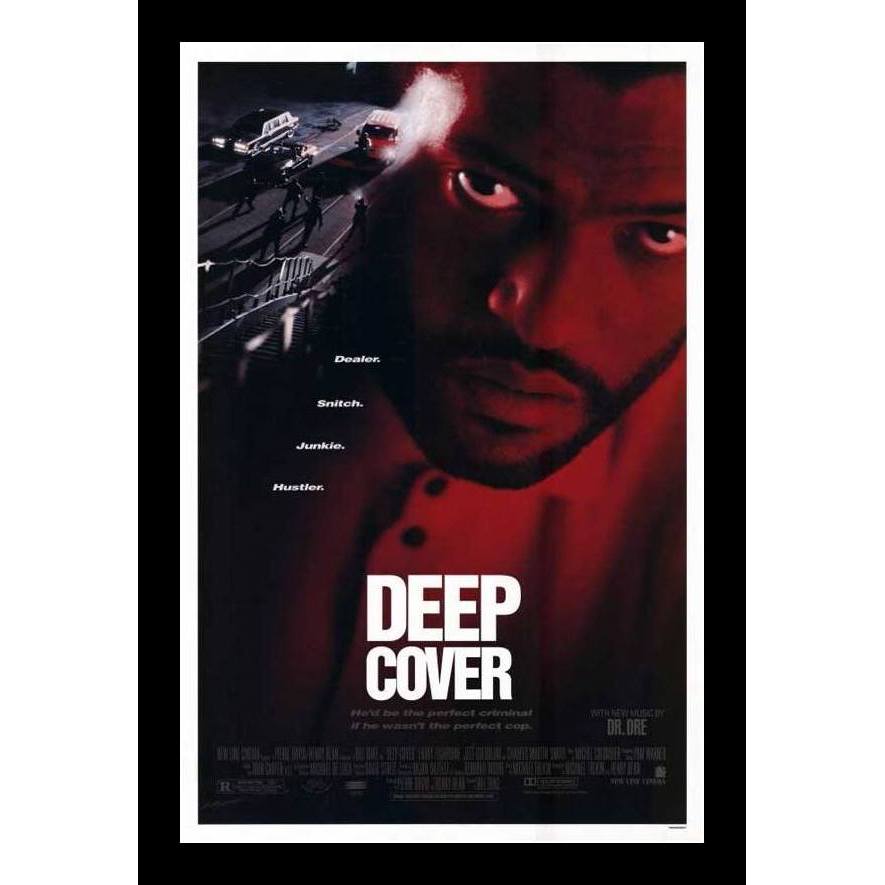 Deep Cover: African American Movie Poster (Black Frame)