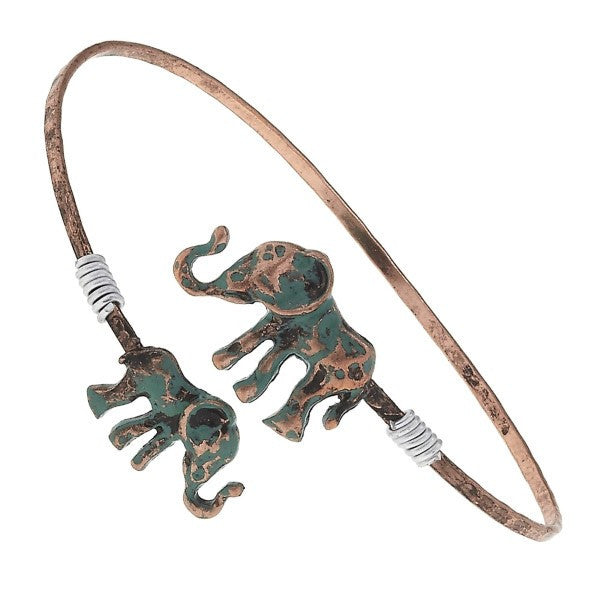 Delta Sigma Theta Copper Toned Elephant Cuff Bracelet by Judson and Company