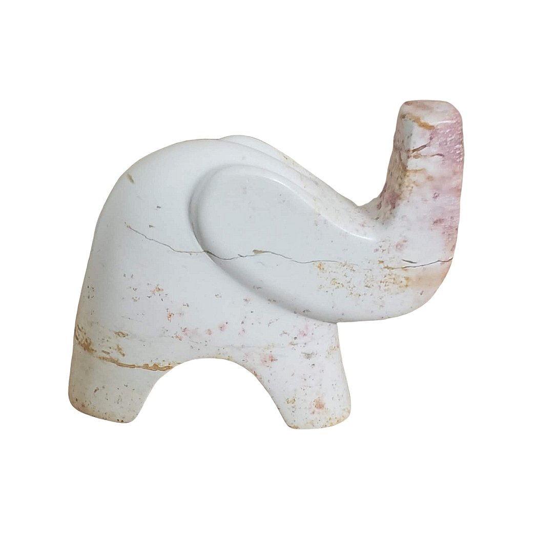 Delta Sigma Theta Inspired Elephant Soapstone Sculpture Set (Kenya)