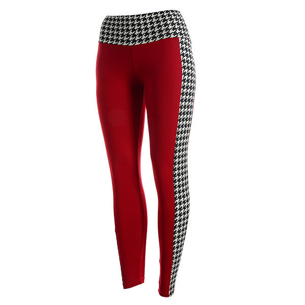Delta Sigma Theta Inspired Crimson and Houndstooth Leggings by Judson and Company